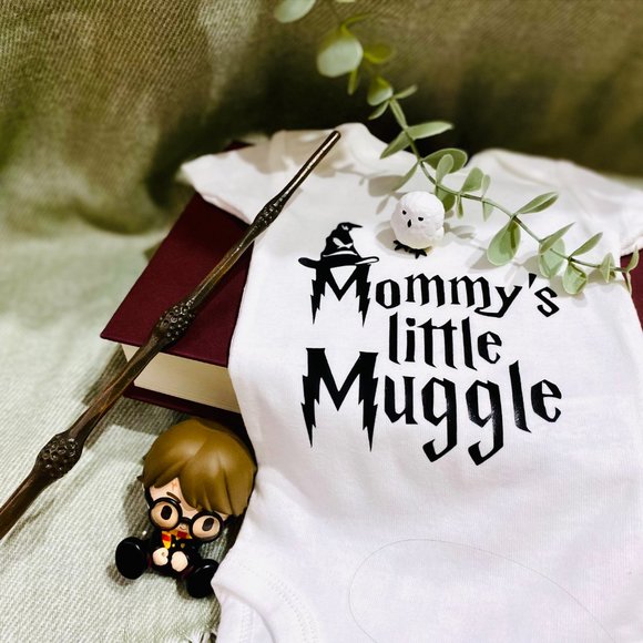 *NEW* Baby Onesie - Mommy's little Muggles - White, 100% Cotton - Picture 4 of 5